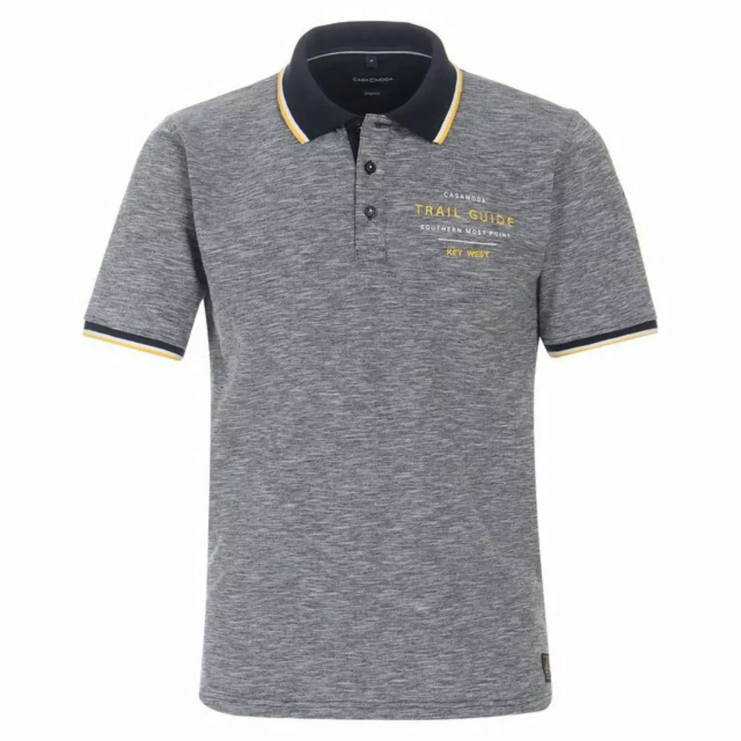 CASAMODA Poloshirt Große Größen Herren Poloshirt navy melange modisch CasaM günstig online kaufen