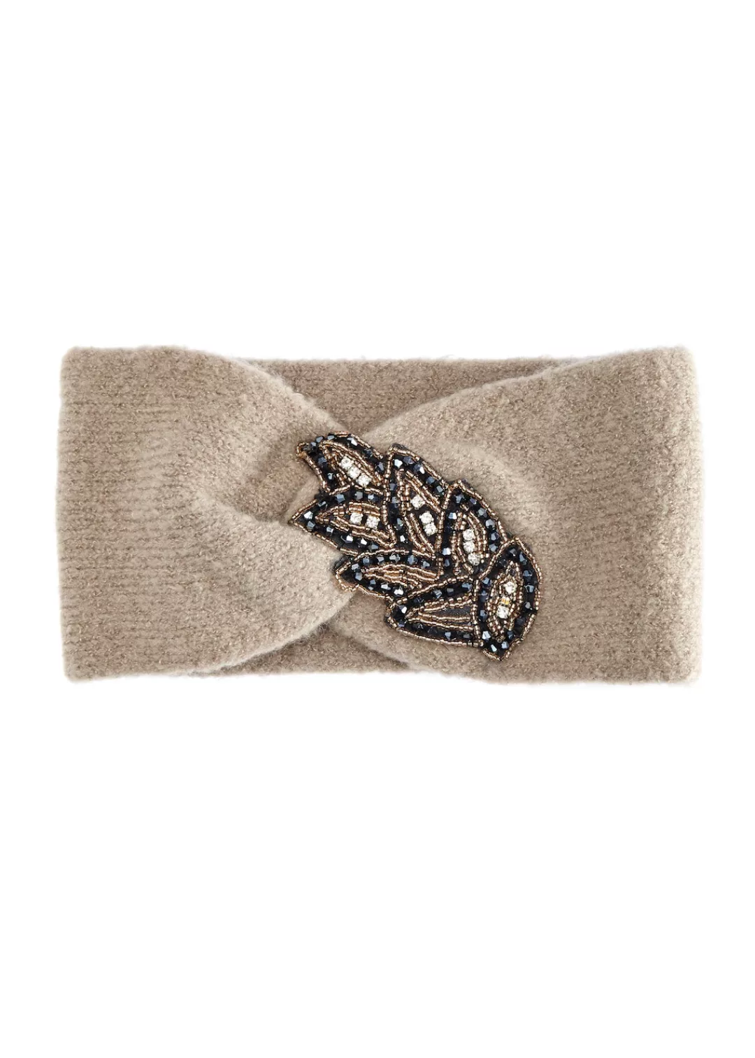 LASCANA Stirnband, Strickstirnband mit Perlen Applikation und Knoten, Haarb günstig online kaufen
