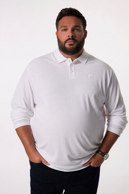 Men Plus Poloshirt Men+ Poloshirt Bauchfit Basic Piqué Langarm günstig online kaufen