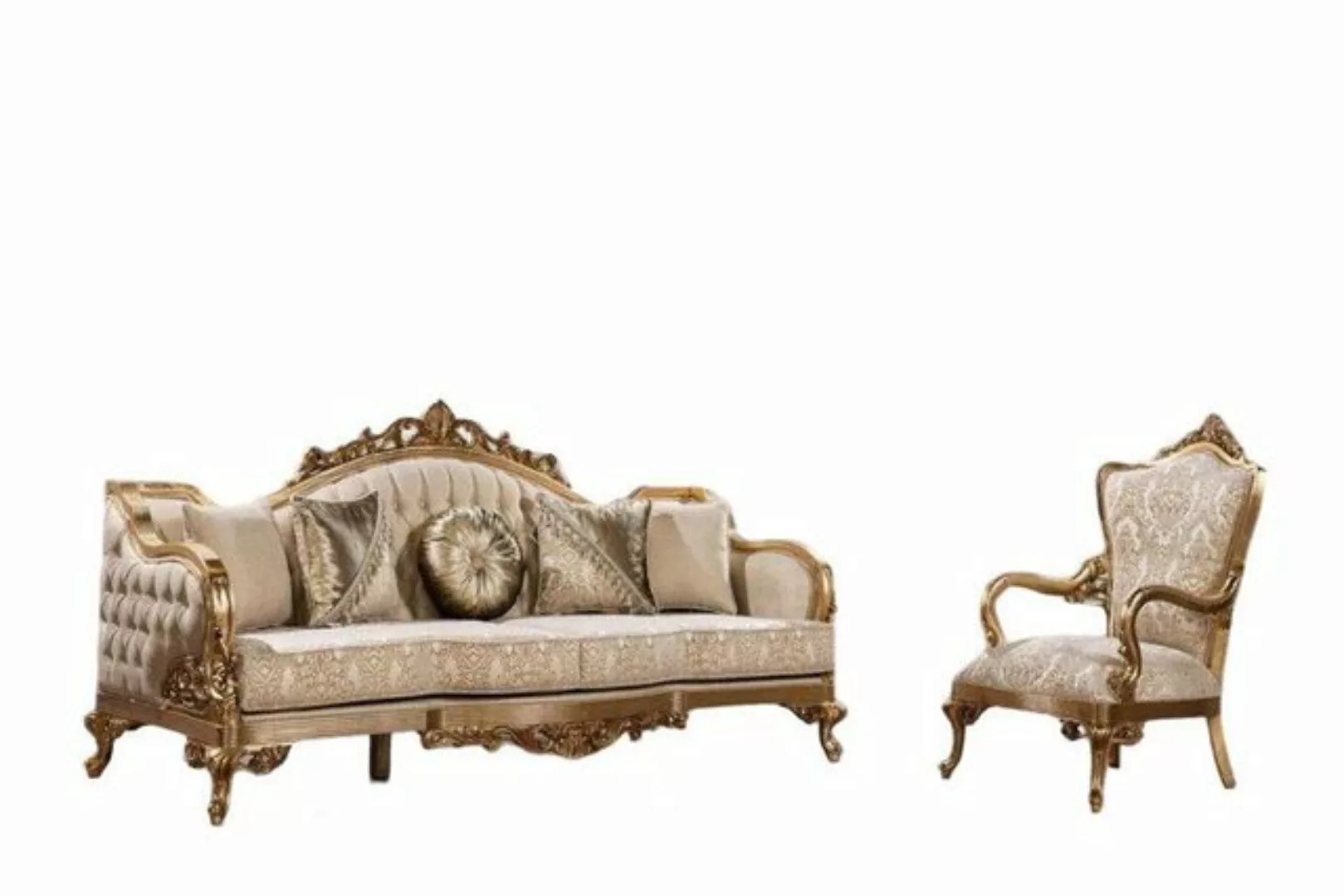 Xlmoebel Sofa Designer Sofa Set 3+1 Sitzer Polster Sofagarnitur in klassisc günstig online kaufen