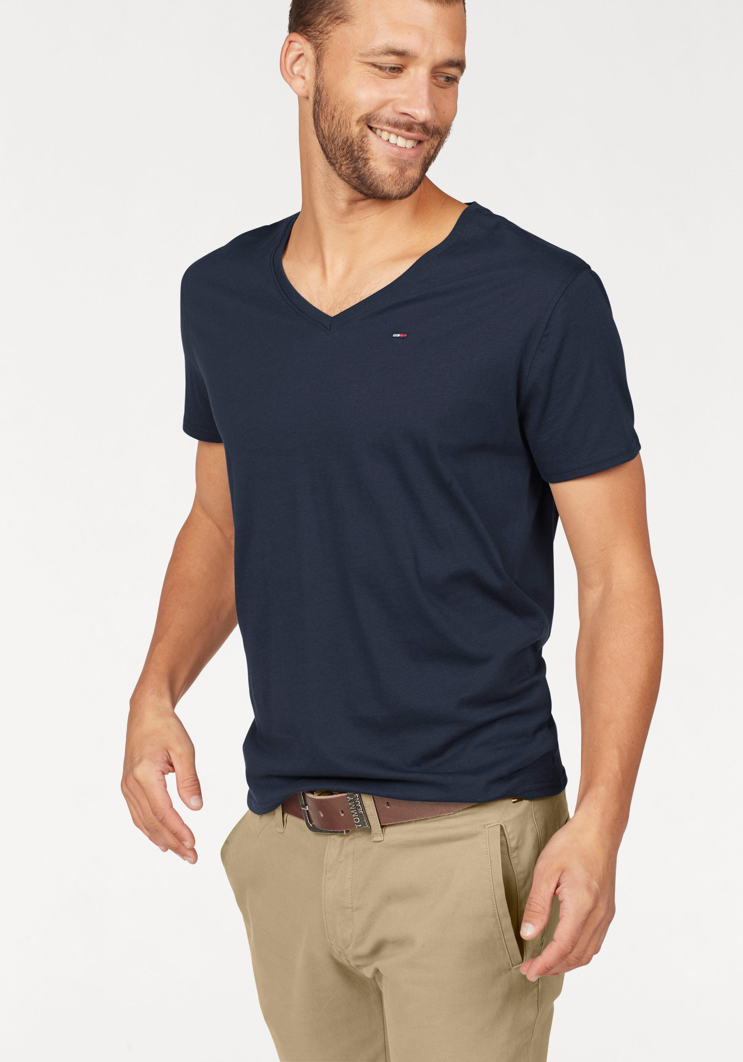 Tommy Jeans T-Shirt "TJM ORIGINAL JERSEY V NECK TEE", mit V-Ausschnitt und günstig online kaufen