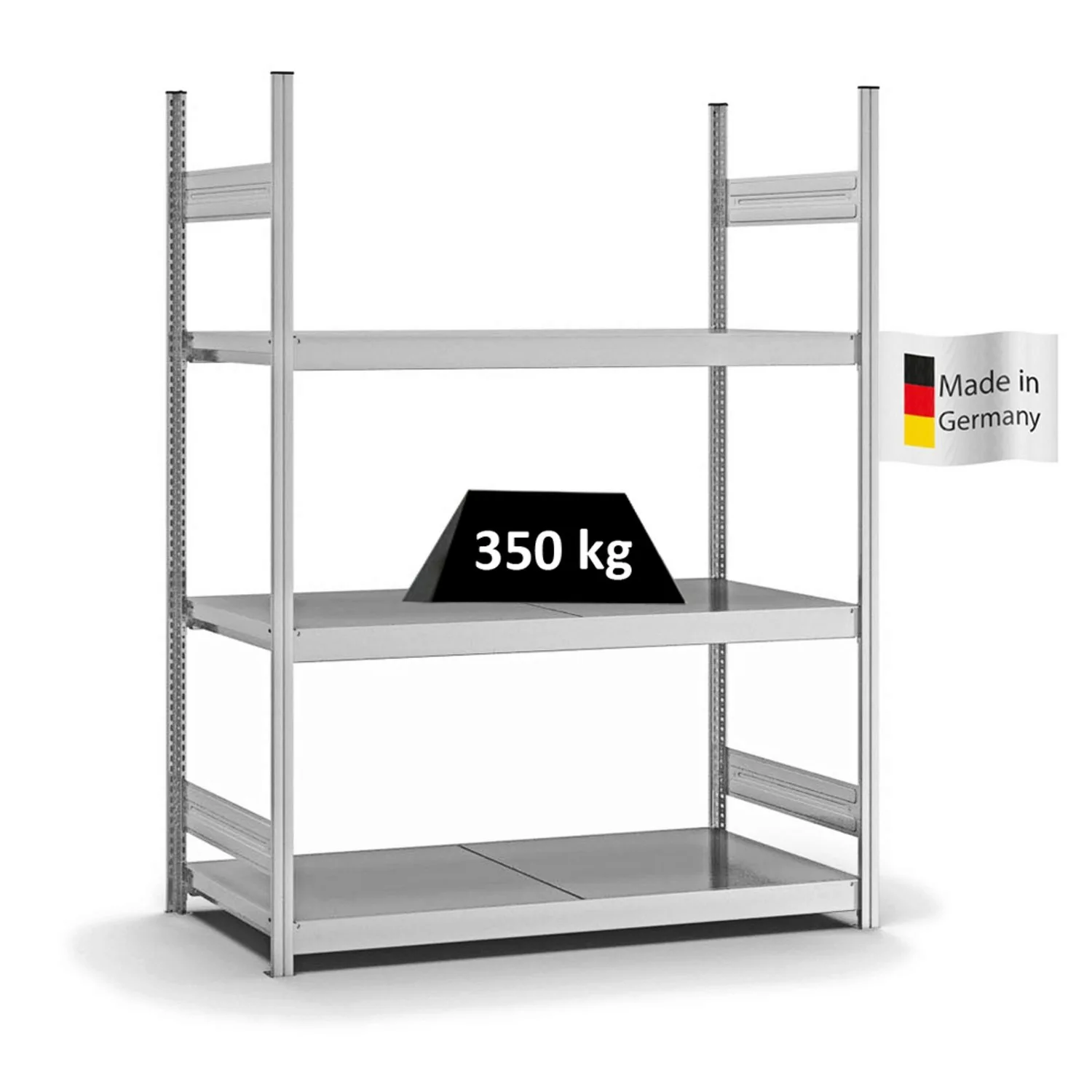 PROREGAL Weitspannregal Stecksystem T-Profil Grundregal HxBxT 200x150x60 cm günstig online kaufen