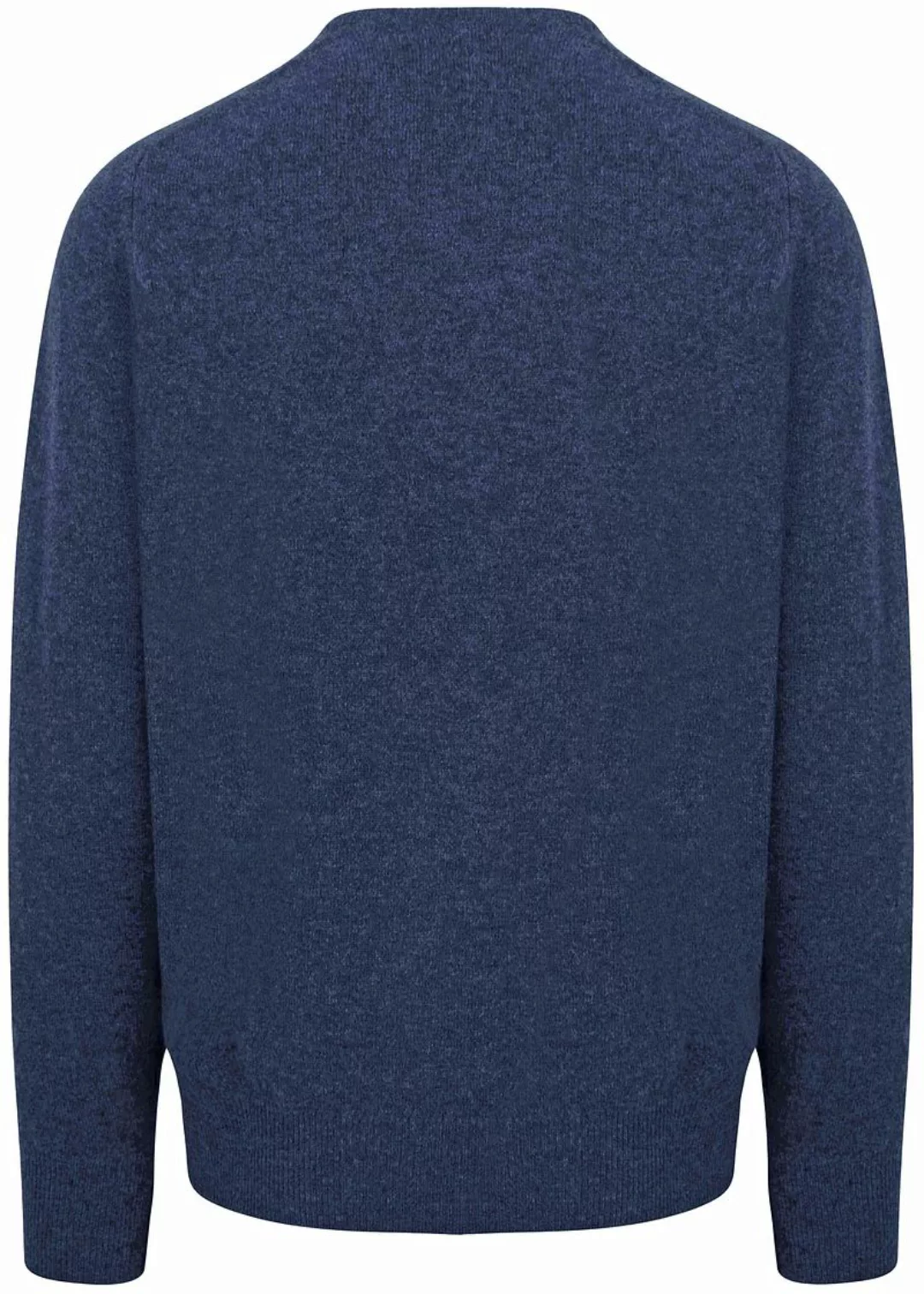 William Lockie Pullover Lamwolle V-Ausschnitt Indigo Blau - Größe XL günstig online kaufen