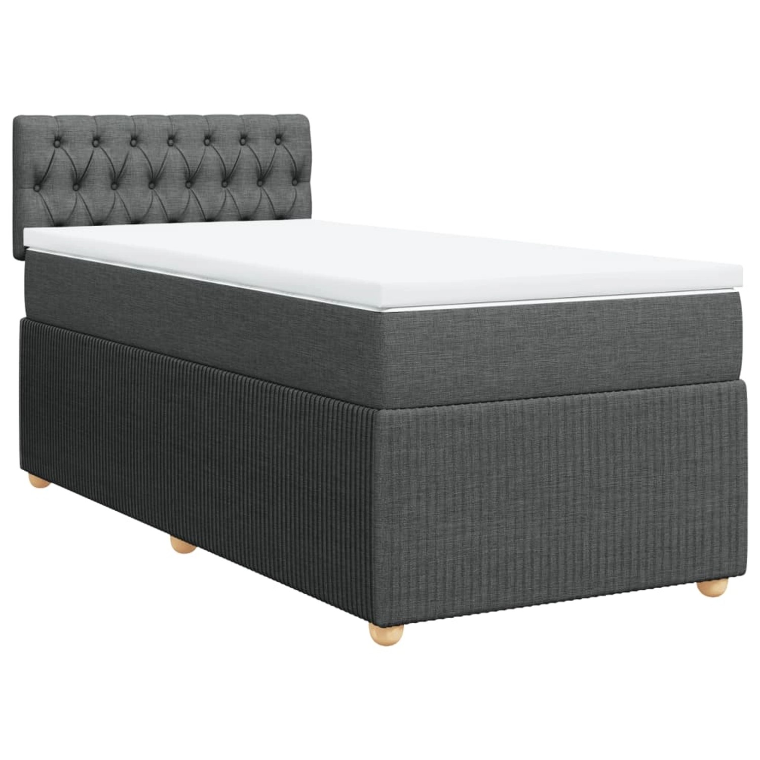 vidaXL Boxspringbett mit Matratze Dunkelgrau 90x190 cm Stoff2106468 günstig online kaufen