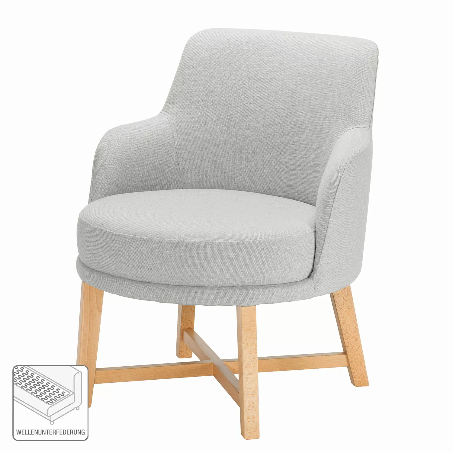 home24 Mørteens Sessel Siabu Granit Strukturstoff 67x79x68 cm (BxHxT) günstig online kaufen