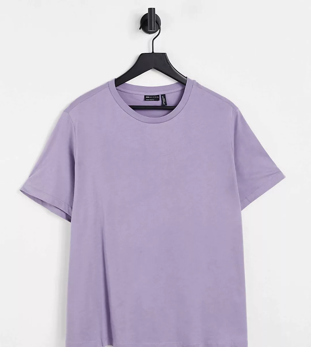 ASOS DESIGN Curve – Ultimate – T-Shirt aus Bio-Baumwolle in Taubengrau mit günstig online kaufen