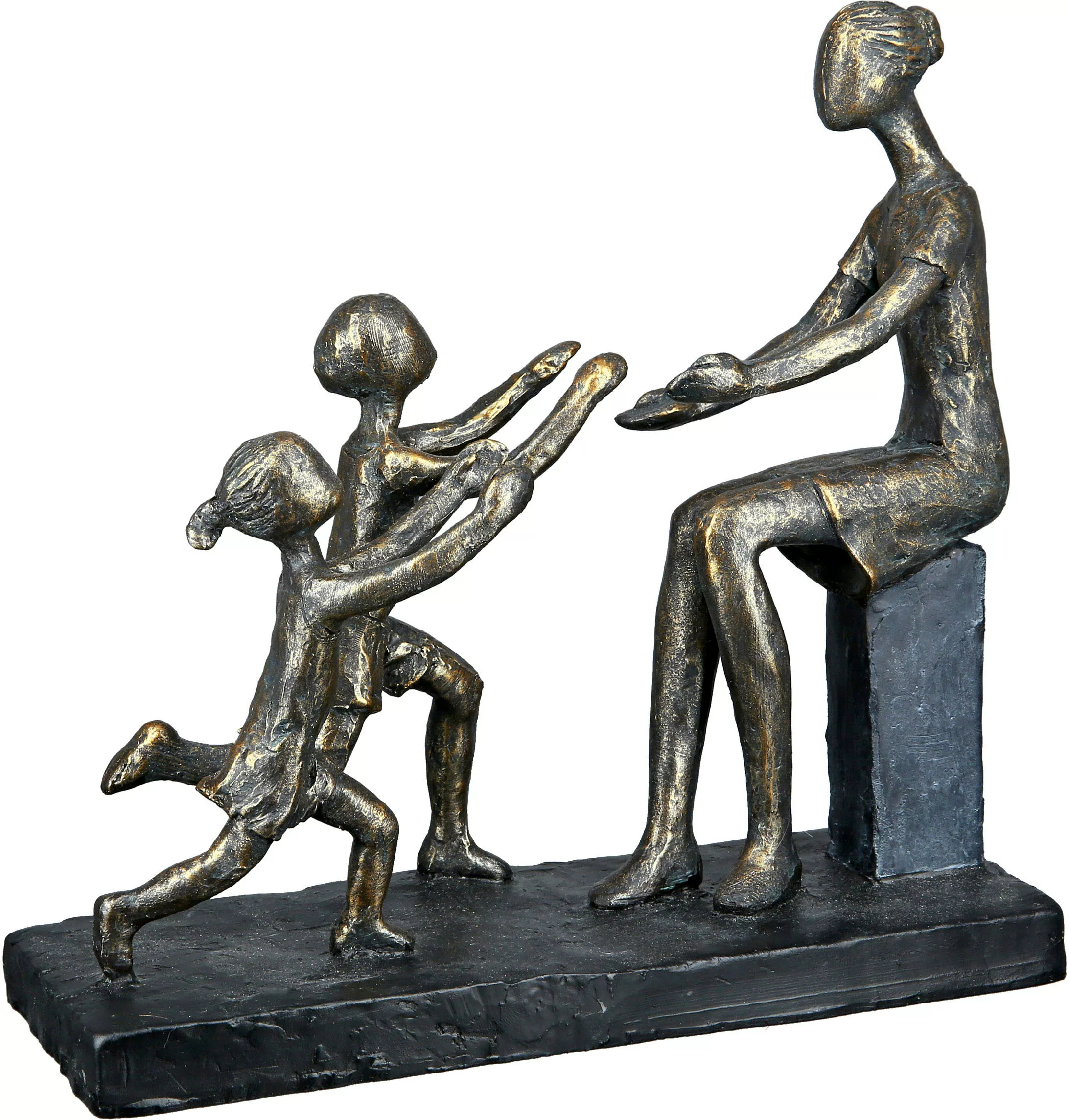 Casablanca by Gilde Dekofigur »Skulptur In meine Arme, bronzefarben/grau«, günstig online kaufen