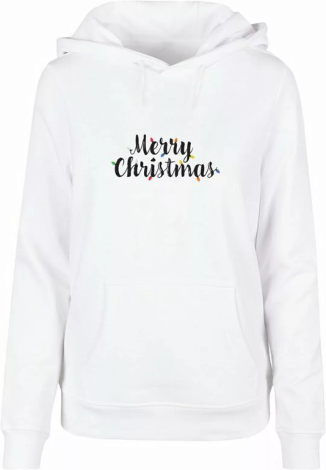 Merchcode Kapuzenpullover Merchcode Damen Ladies Merry Christmas Lights Bas günstig online kaufen