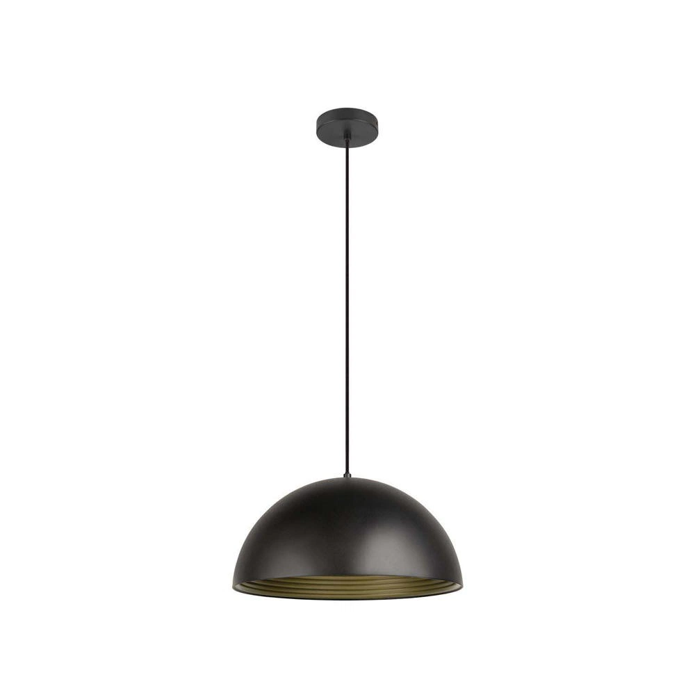 Pendelleuchte Forchini M 40 in Schwarz-matt und Gold-matt 40W E27 günstig online kaufen