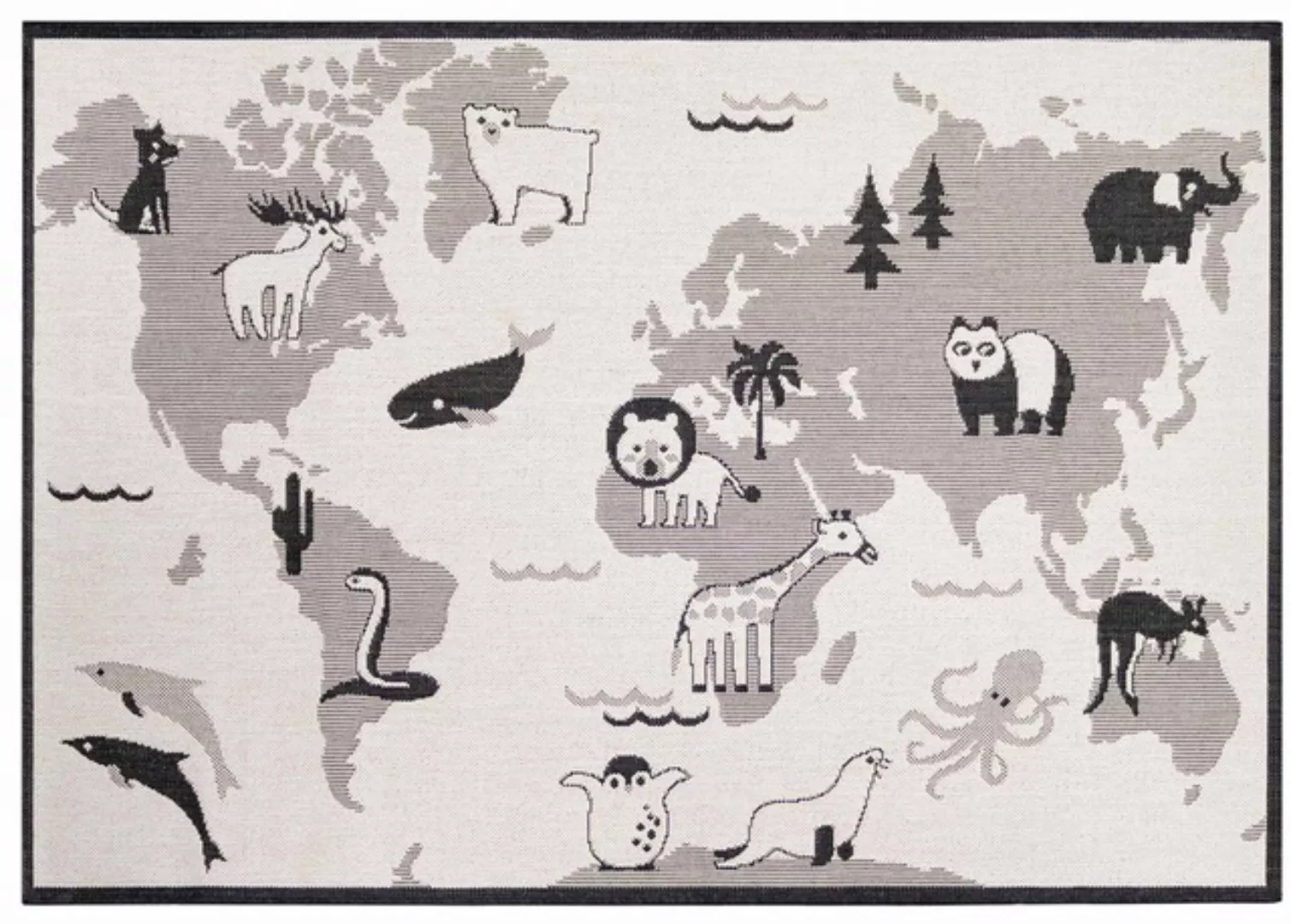 Primaflor-Ideen in Textil Kinderteppich »LINIA - Weltkarte«, rechteckig, Fl günstig online kaufen