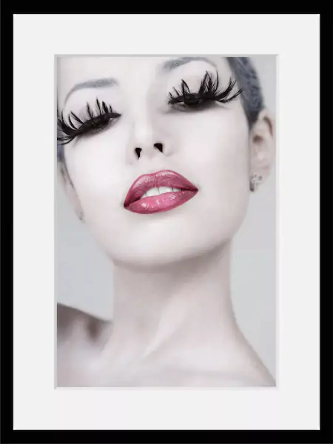 queence Bild »Lashes«, Frau, Lashes, Frau mit langen Wimpern, gerahmt, Masc günstig online kaufen