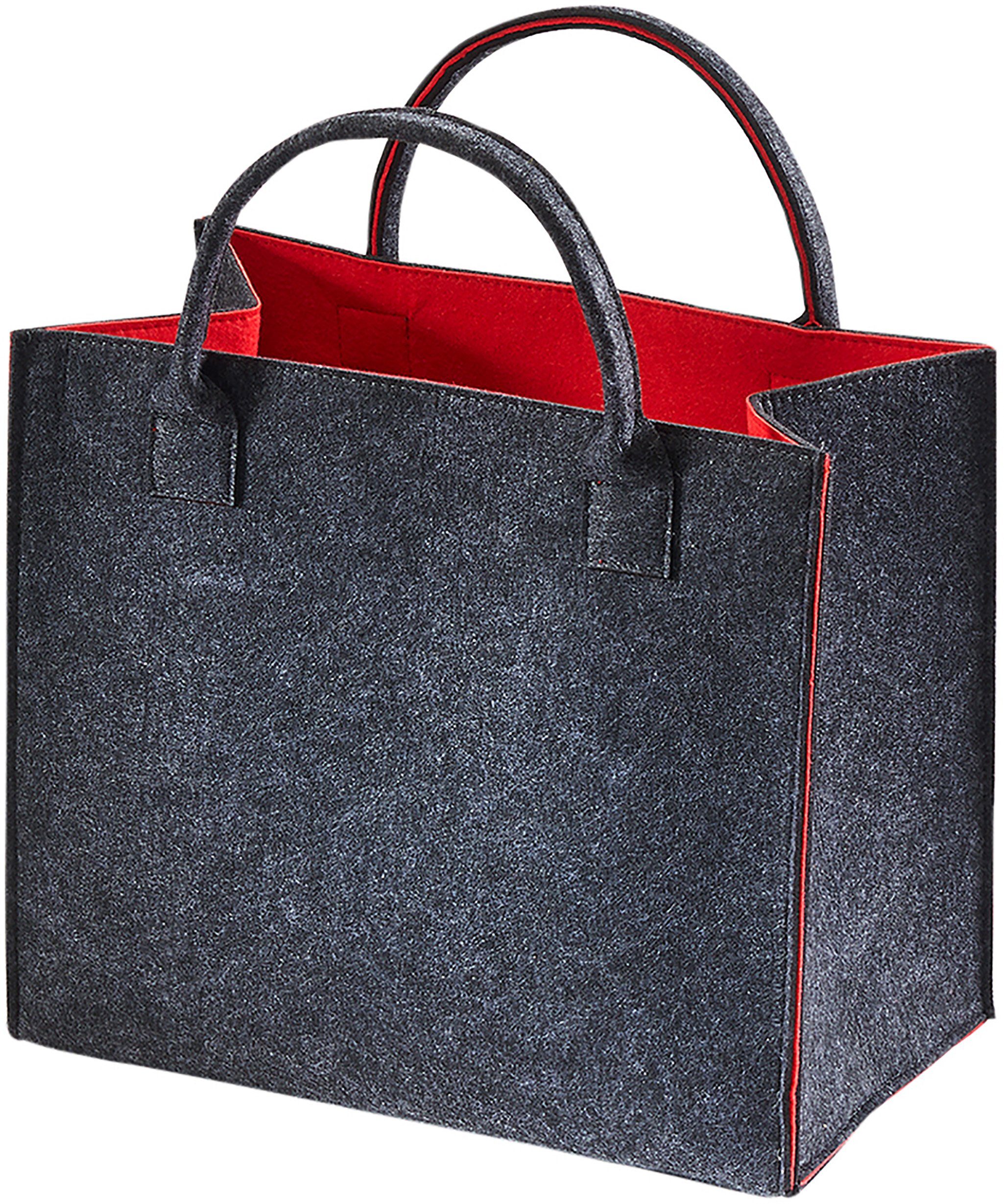 Kobolo Einkaufsshopper Filztasche außen grau meliert günstig online kaufen