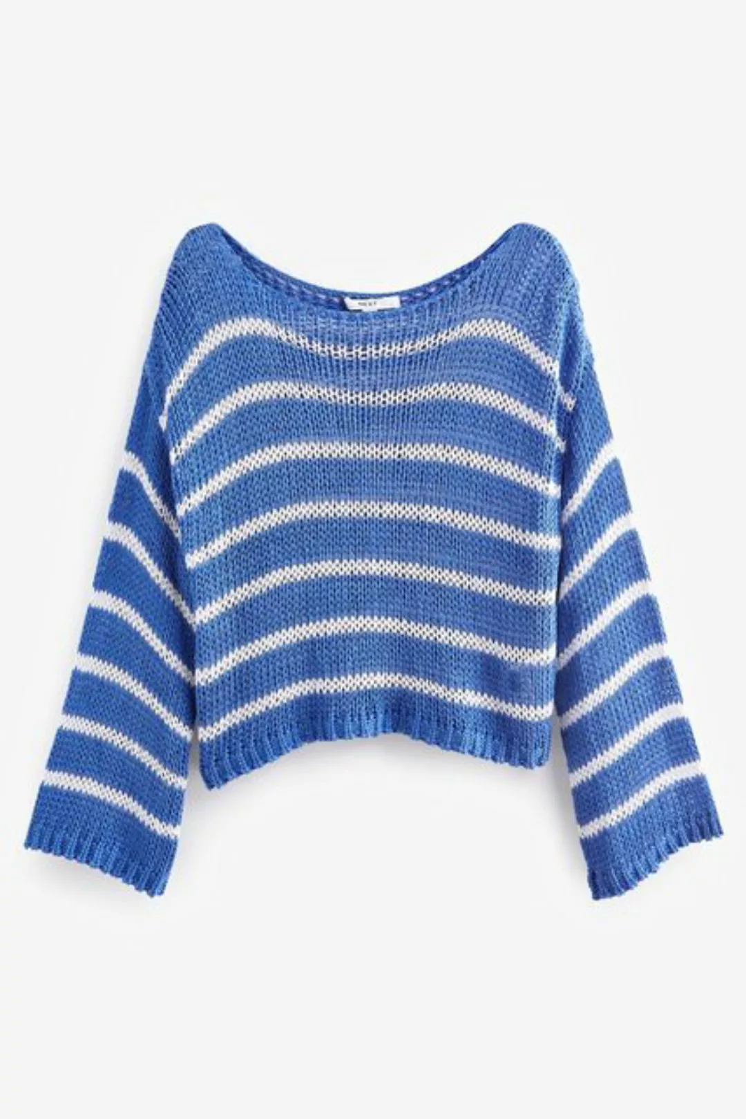 Next Strickpullover Langärmeliger Pullover mit gestreiftem Muster (1-tlg) günstig online kaufen