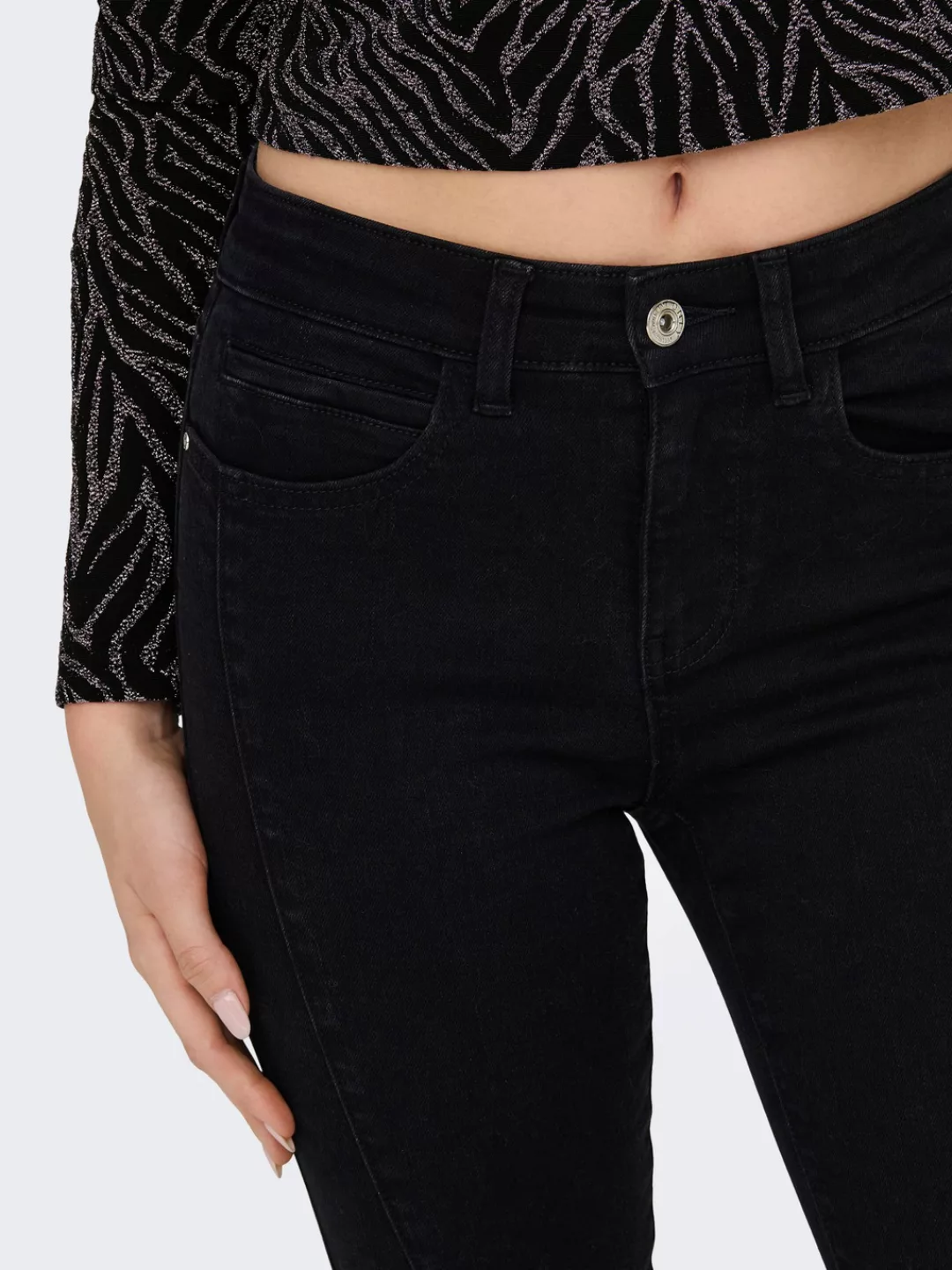 ONLY Skinny-fit-Jeans ONLHUSH MID WAIST SK BIKER COIN DNM MAS günstig online kaufen