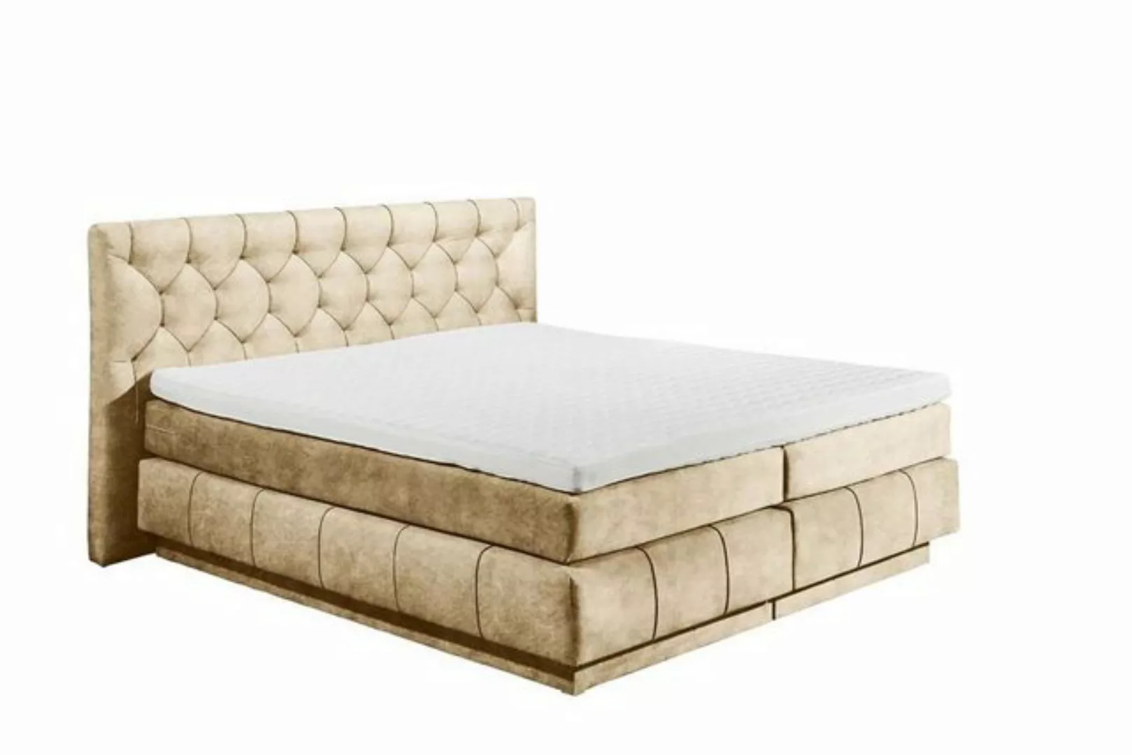 ED EXCITING DESIGN Boxspringliege (160 x 200 cm, Florenz), Beige günstig online kaufen