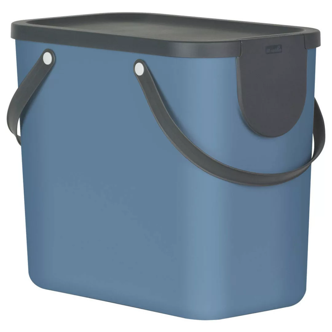 Rotho Abfalleimer ALBULA blau B/H/L: ca. 23,5x34x40 cm günstig online kaufen