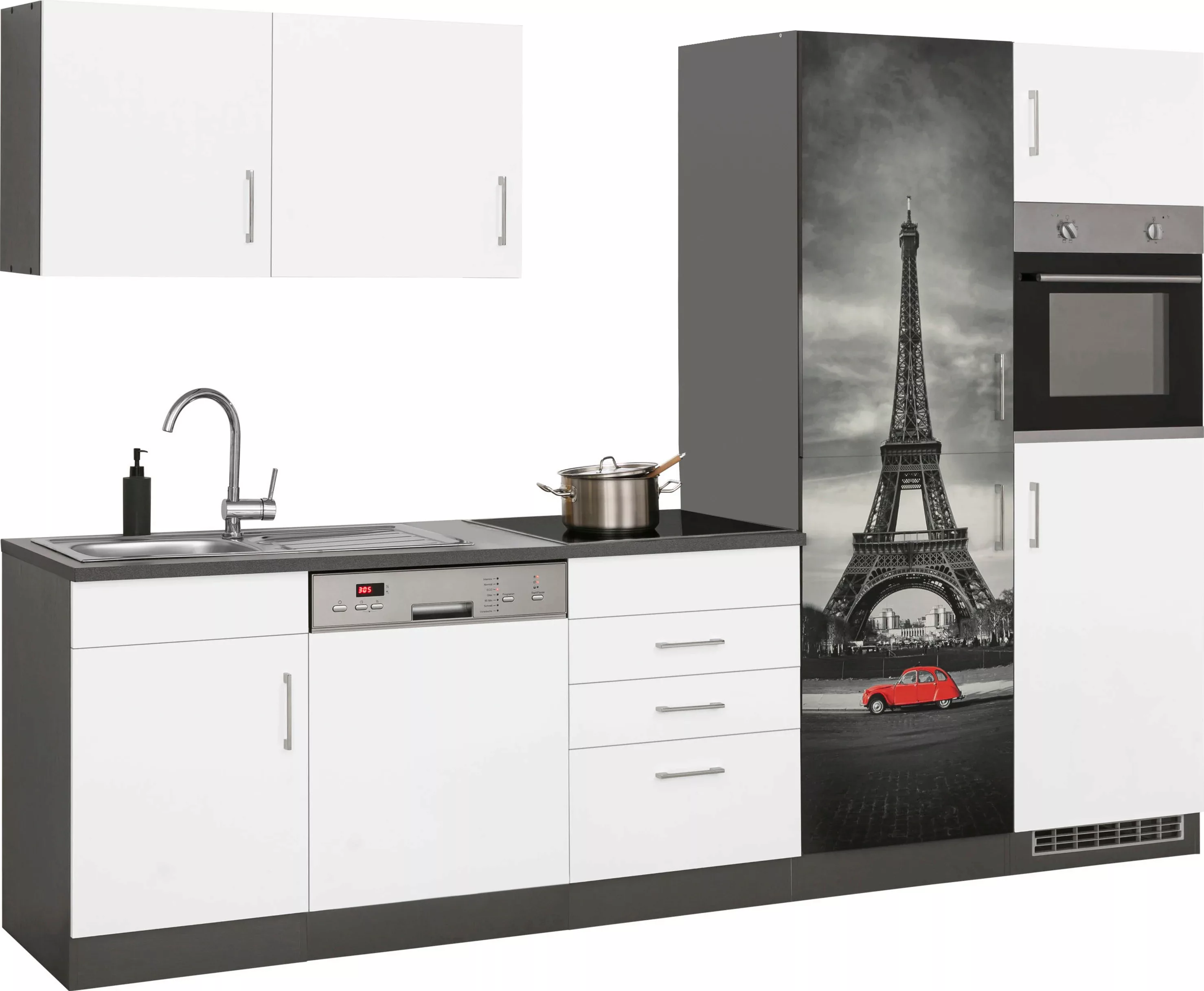 HELD MÖBEL Küchenzeile »Paris«, ohne E-Geräte, Breite 290 cm günstig online kaufen