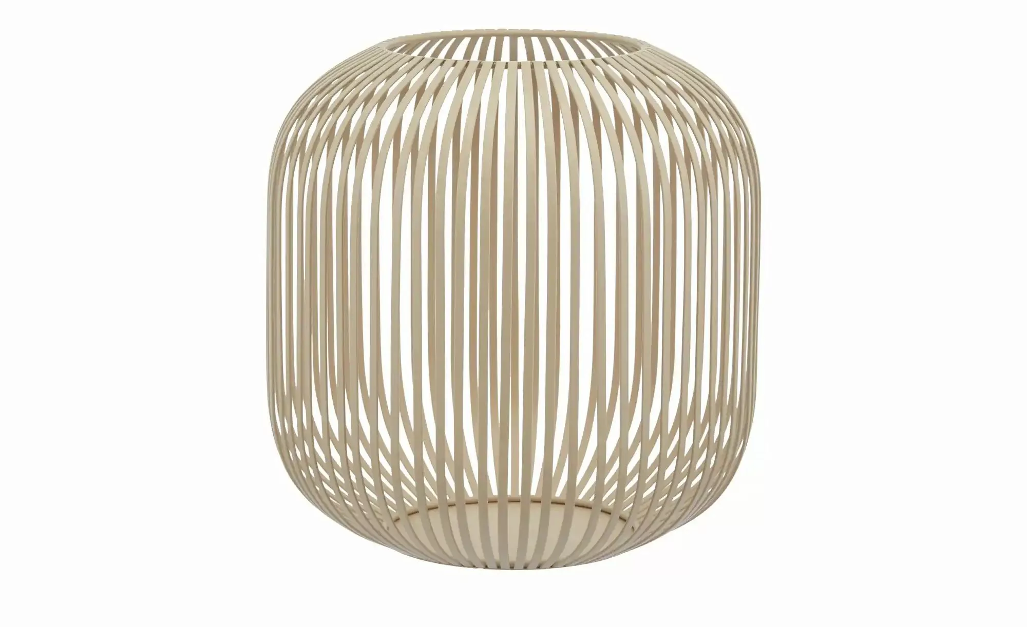 HOME STORY Windlicht ¦ beige ¦ Metall ¦ Maße (cm): H: 27,5  Ø: 27 Accessoir günstig online kaufen