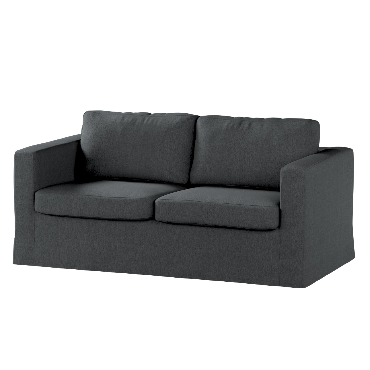 Bezug für Karlstad 2-Sitzer Sofa nicht ausklappbar, lang, stahlgrau, Sofahu günstig online kaufen