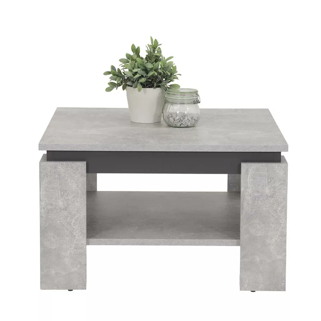 Beistelltisch Sofa modern in Beton Grau und Anthrazit 41 cm hoch günstig online kaufen