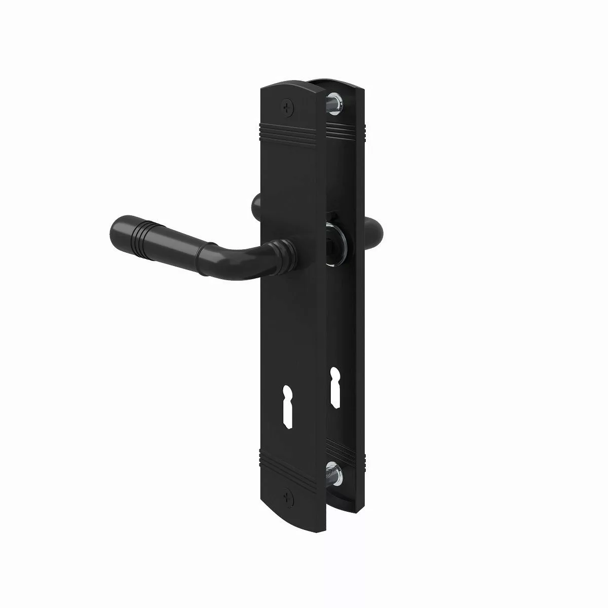 MS Beschläge Türgriff Langschild Türdrücker Schwarz günstig online kaufen