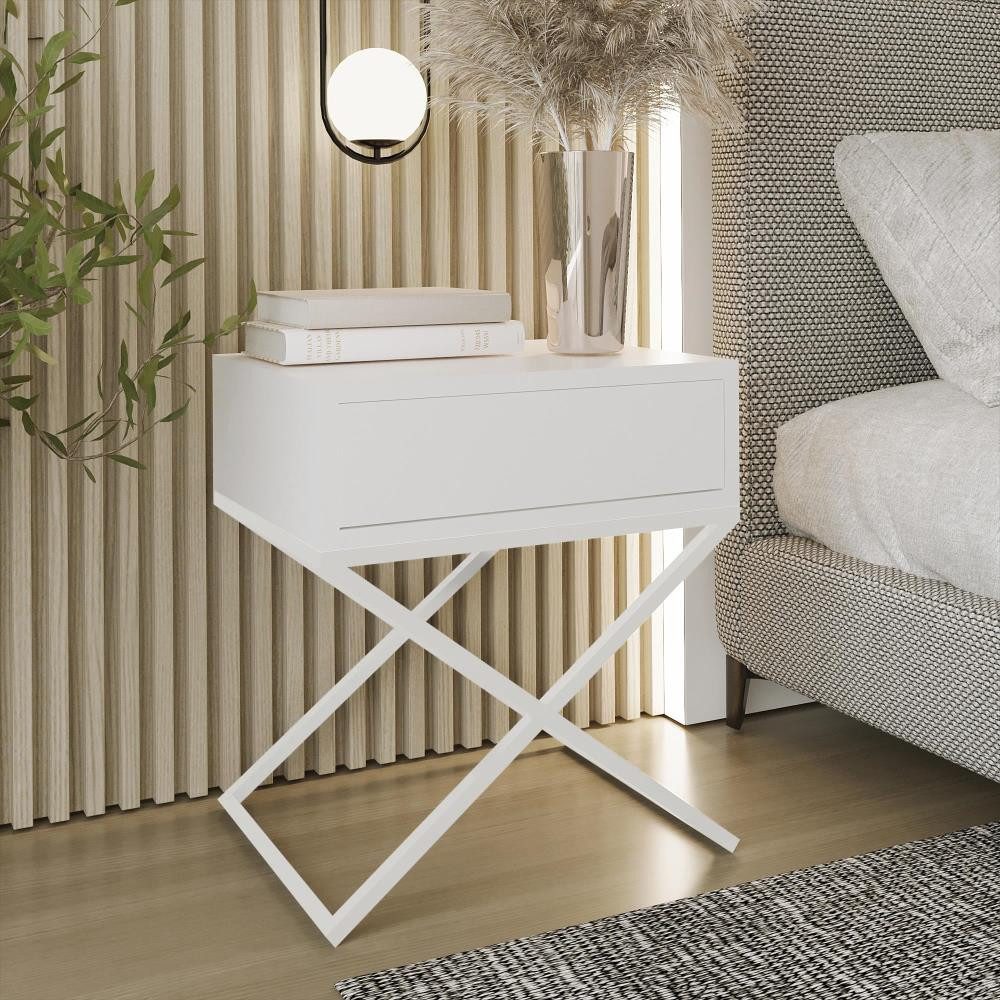 Beautysofa Nachttisch Max (inkl. Schublade, x-förmigen günstig online kaufen