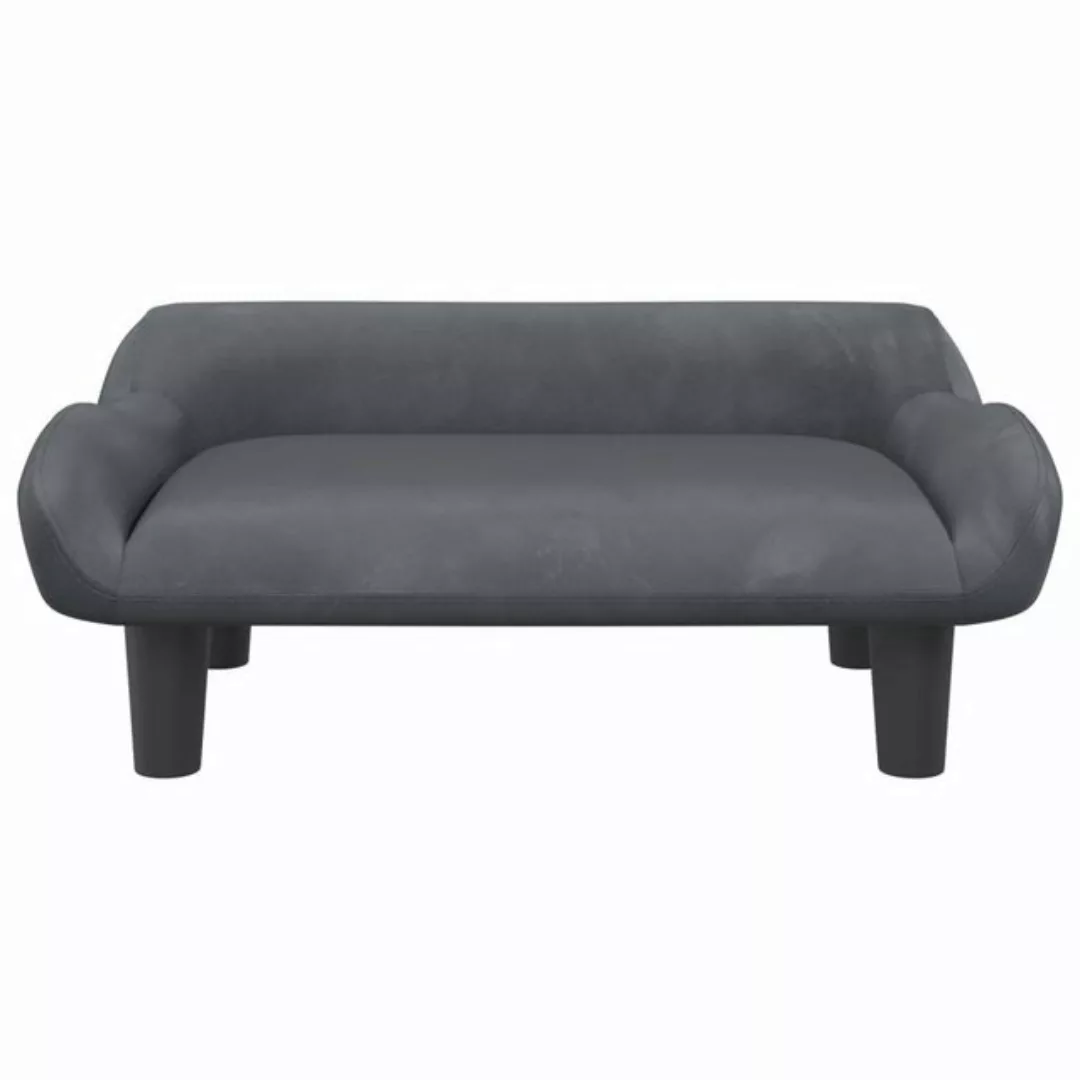 vidaXL Kindersofa Kindersofa Dunkelgrau 70x40x24 cm Samt Kindercouch Kinder günstig online kaufen