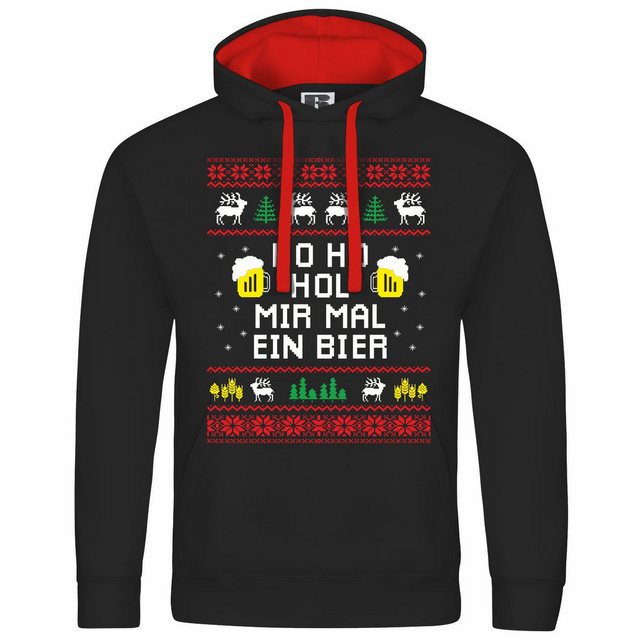 deinshirt Kapuzenpullover Herren Kapuzenpullover HO HO Hol mir mal ein Bier günstig online kaufen