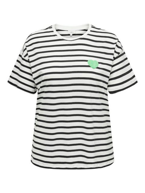 ONLY CARMAKOMA Blusentop CARNELLIE S/S STRIPE HEART TOP JRS günstig online kaufen