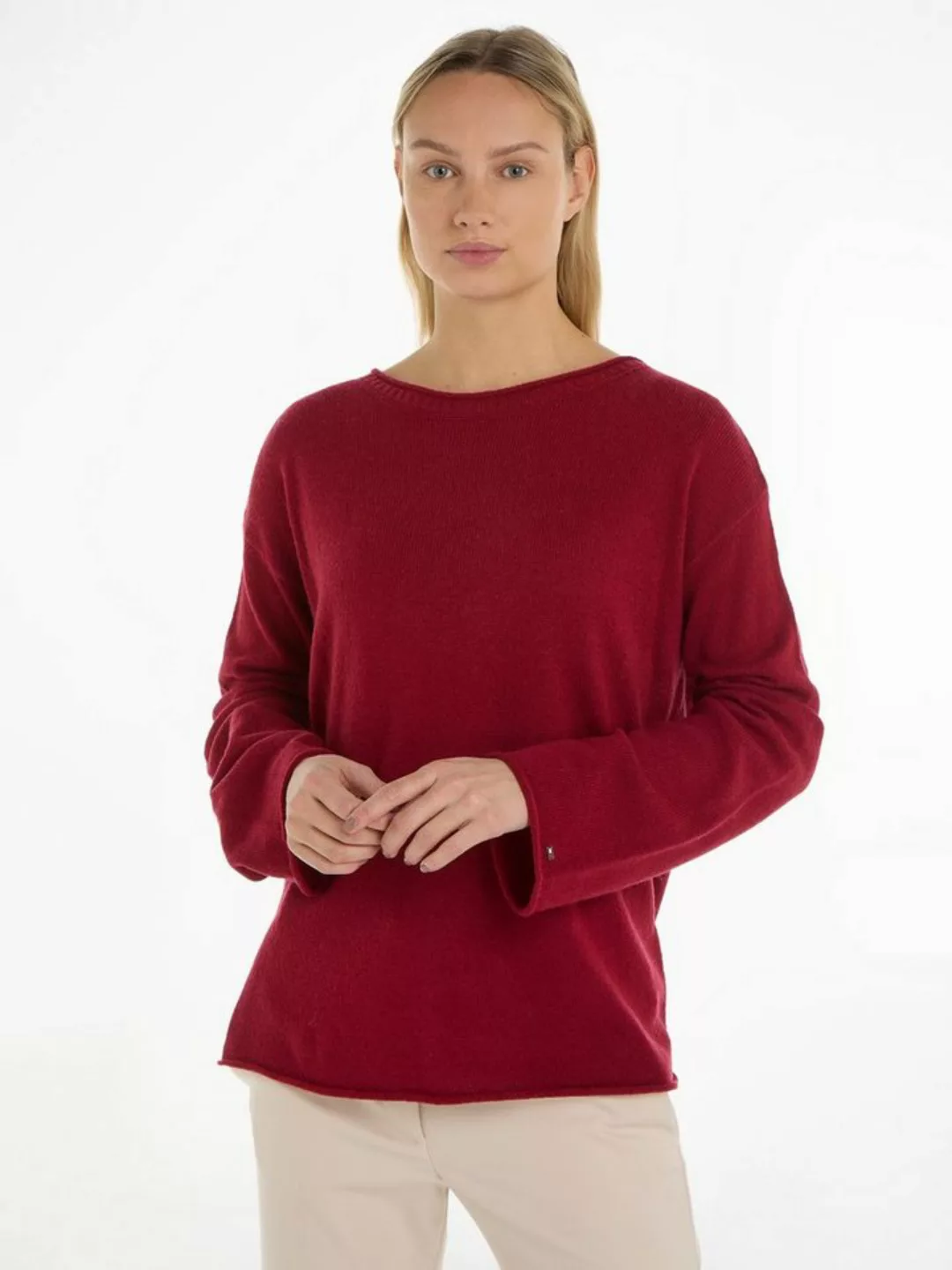 Tommy Hilfiger Strickpullover SOFT WOOL BOAT-NK SWEATER aus weicher Wolle, günstig online kaufen