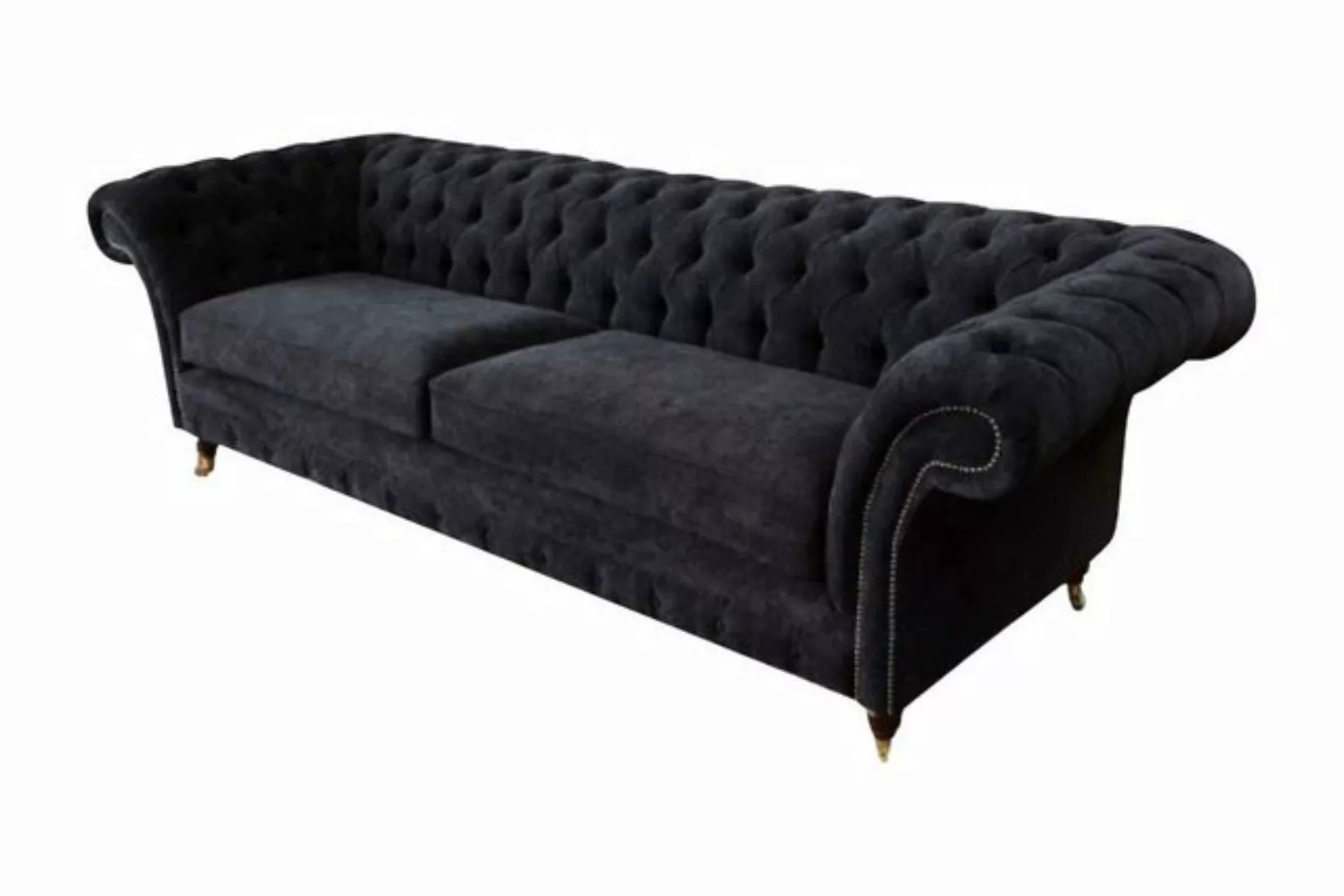 JVmoebel Sofa Dreisitzer Couch Polster Schwarz Sofa 3 Sitz Sofas Zimmer Möb günstig online kaufen