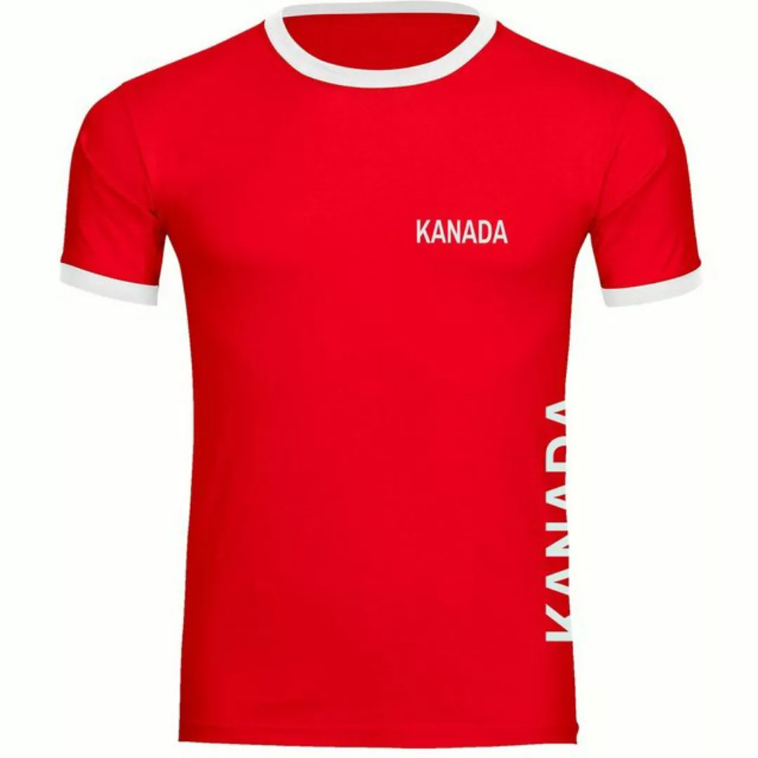 multifanshop T-Shirt Kontrast Kanada - Brust & Seite - Männer günstig online kaufen