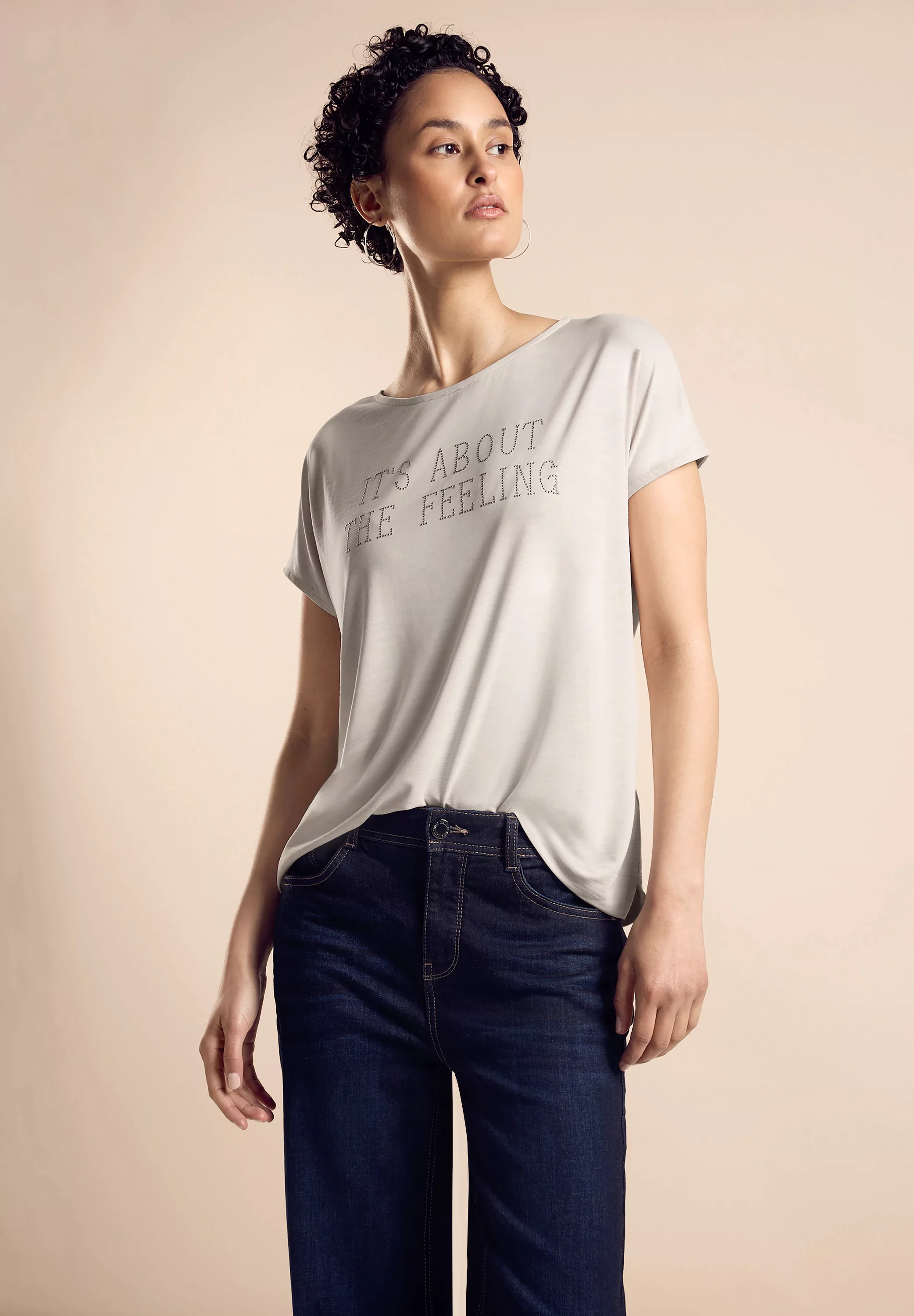 STREET ONE Shirttop mit Schriftzug günstig online kaufen