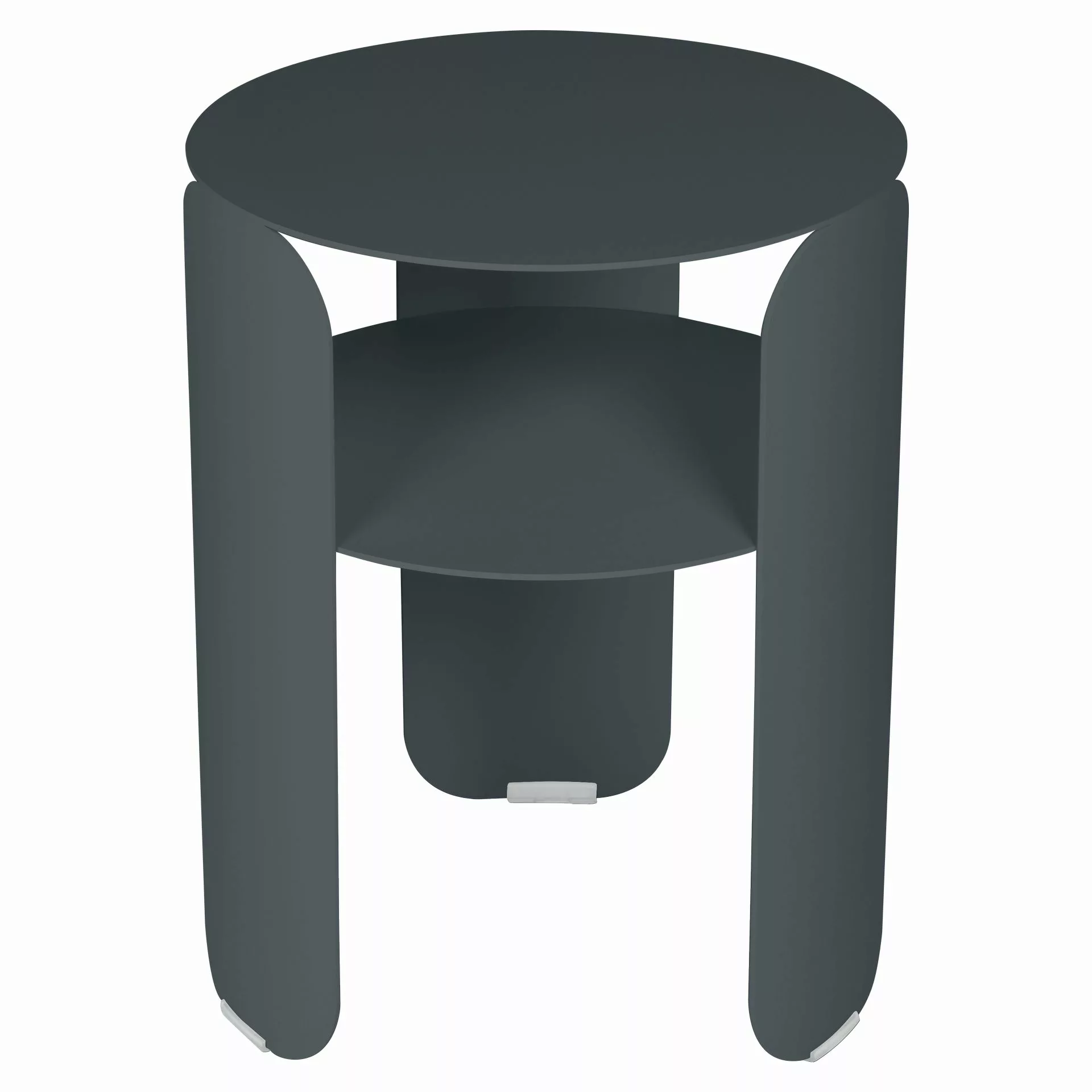 Bebop runder Beistelltisch Ø35 cm mit Ablage Gewittergrau günstig online kaufen