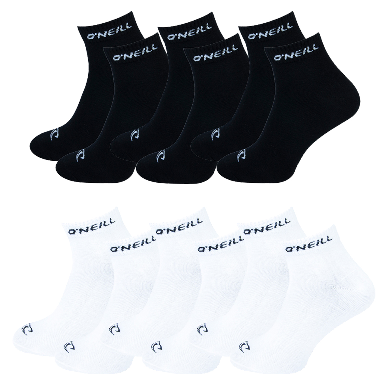 O'Neill Unisex Quarter Socken - 6er 9er 12er Multipack günstig online kaufen