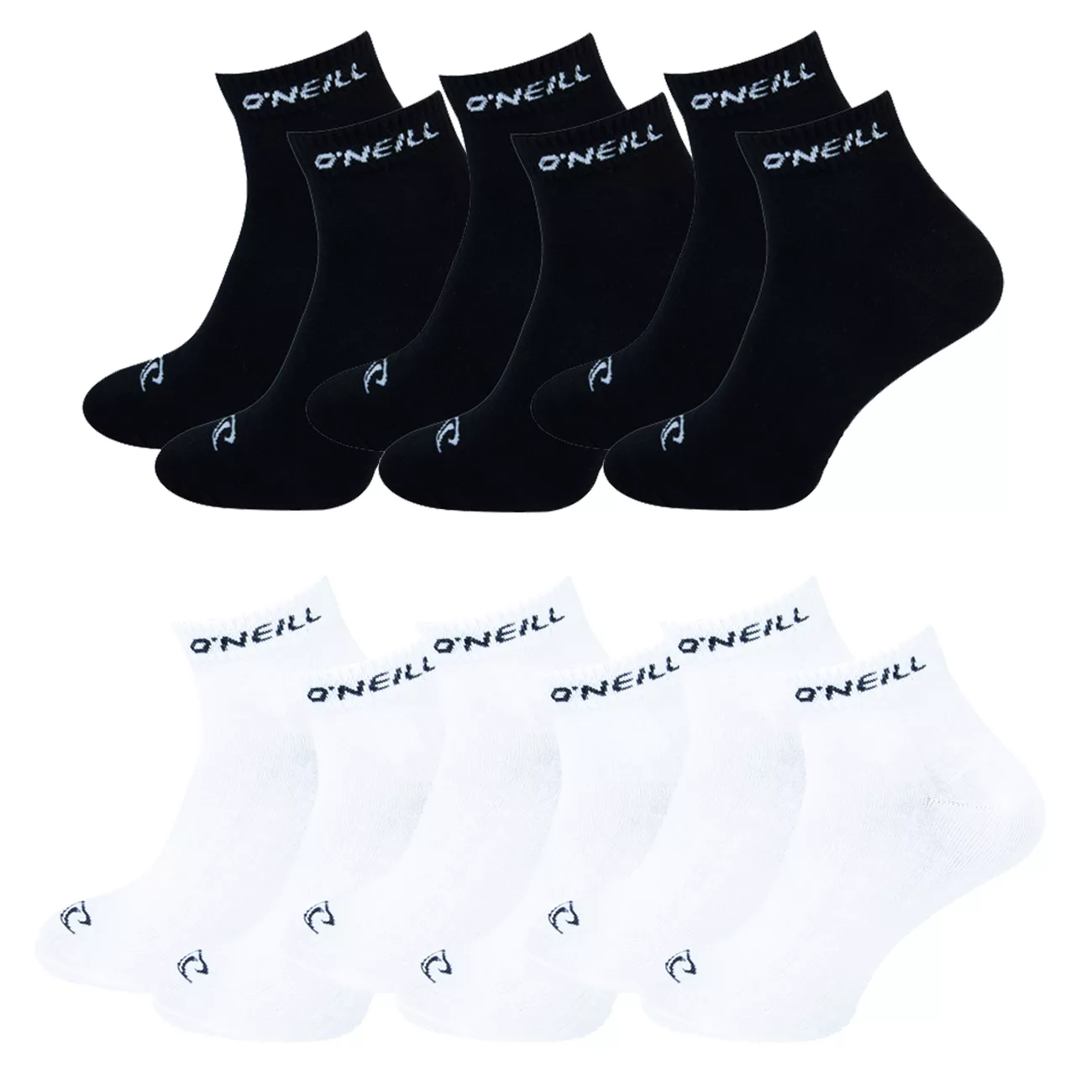 O'Neill Unisex Quarter Socken - 6er 9er 12er Multipack günstig online kaufen