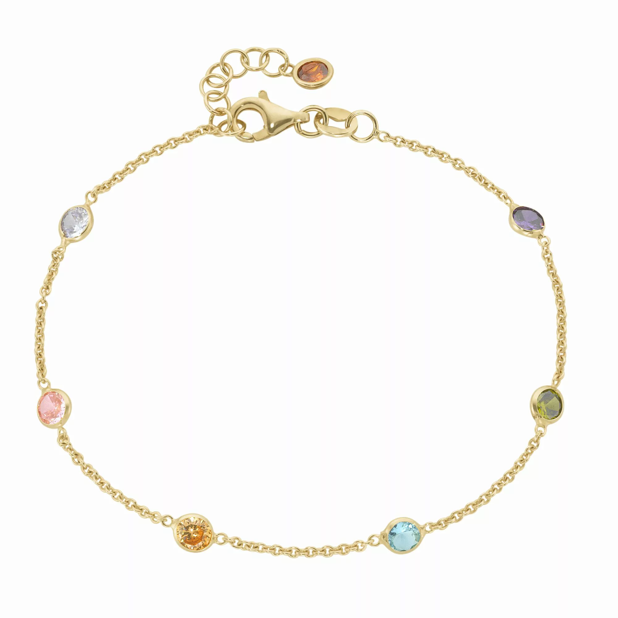 Smart Jewel Armband mit farbigen Zirkonia-Steinen, günstig online kaufen