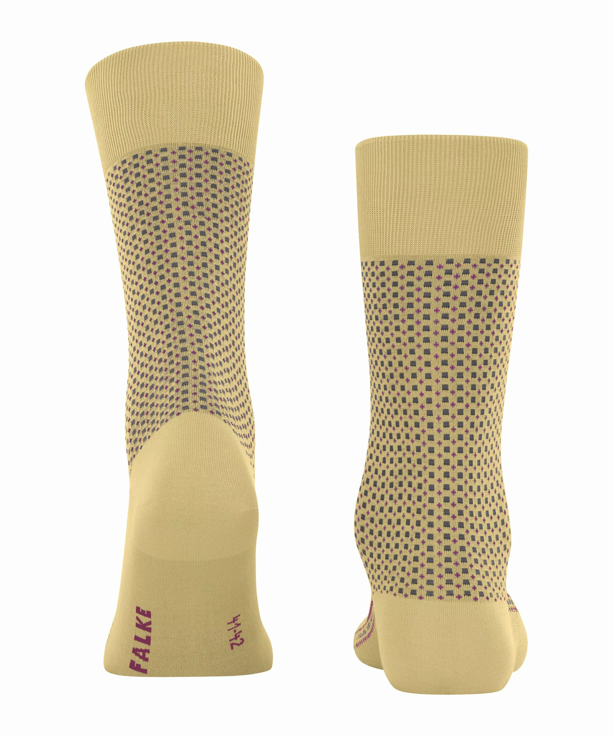 FALKE Uptown Tie Herren Socken, 43-44, Gelb, Ajour, Baumwolle, 12437-102505 günstig online kaufen