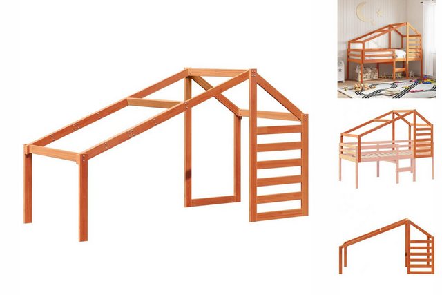 vidaXL Kinderbett Dach für Kinderbett Wachsbraun 198x87x113 cm Massivholz K günstig online kaufen