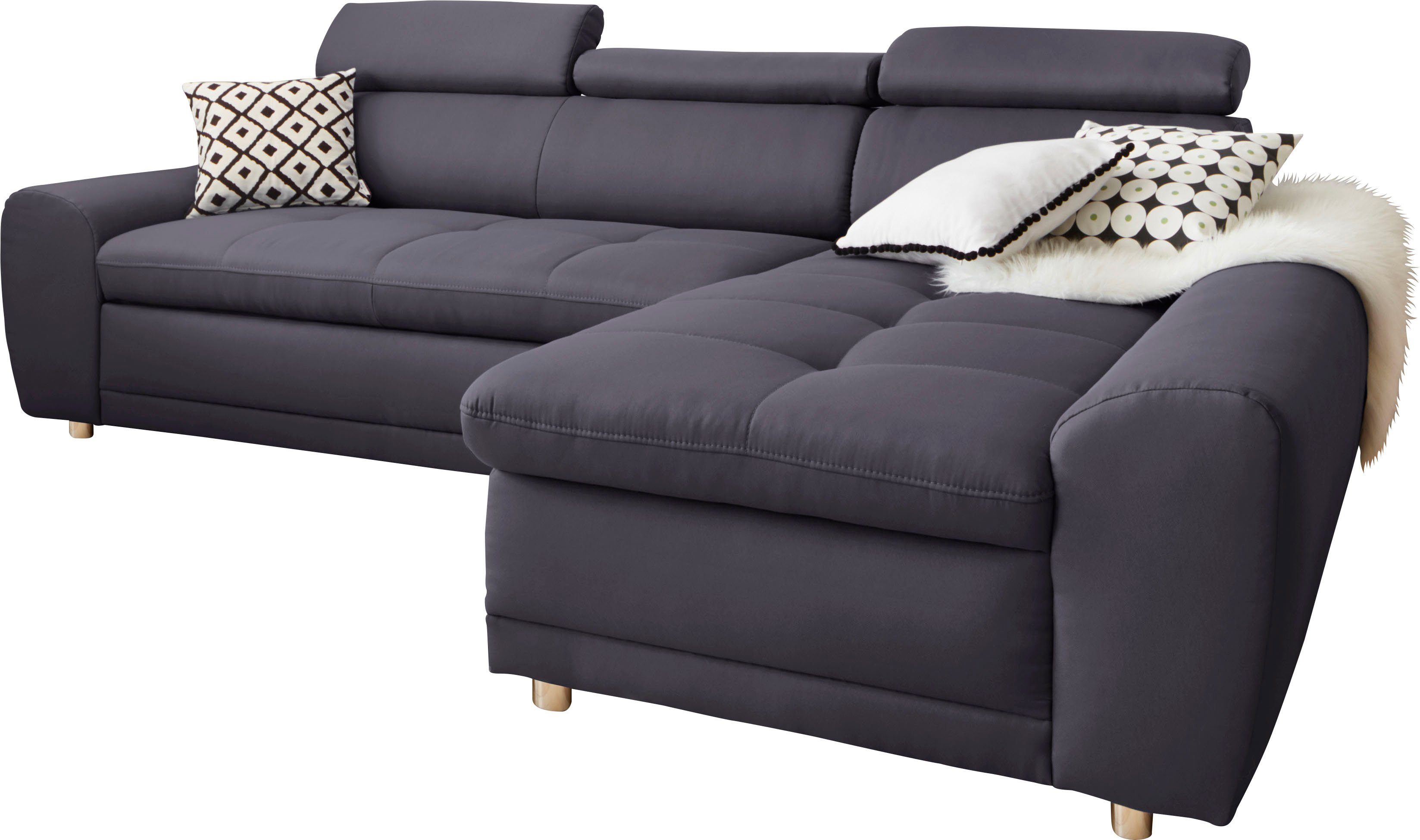 sit&more Ecksofa "Riva L-Form", inklusive Kopteilverstellung, wahlweise mit günstig online kaufen