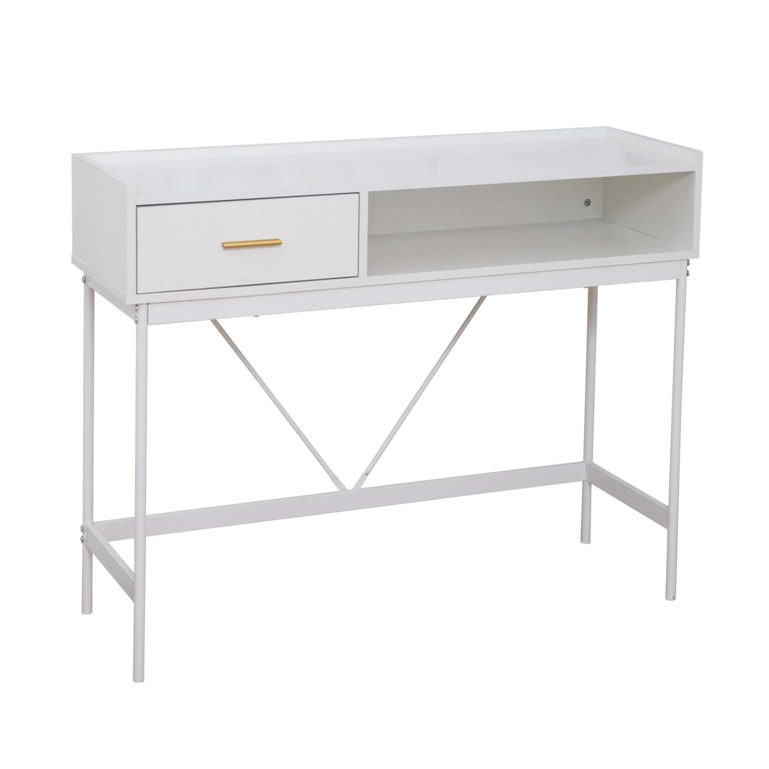 Svita Valeo Konsolentisch Schmal Mit Ablage Standregal Flurtisch Mit Schubl günstig online kaufen