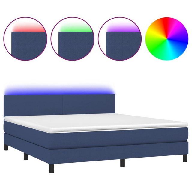 vidaXL Boxspringbett Bett Boxspringbett komplett mit Matratze & LED Stoff ( günstig online kaufen