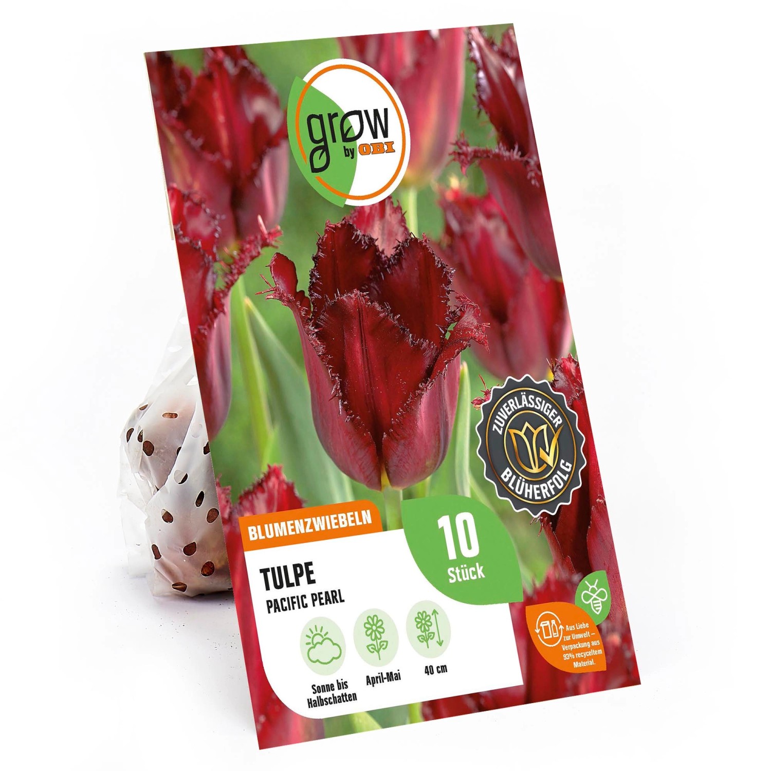 GROW by OBI Crispa-Tulpe Pacific Pearl Rot 40 cm Tulipa günstig online kaufen