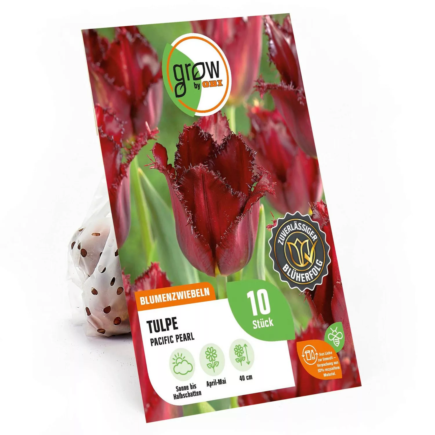 GROW by OBI Crispa-Tulpe Pacific Pearl Rot 40 cm Tulipa günstig online kaufen