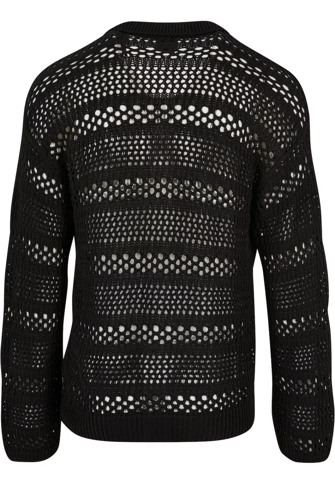 URBAN CLASSICS Strickfleecejacke "Urban Classics Herren Crocheted Cardigan" günstig online kaufen