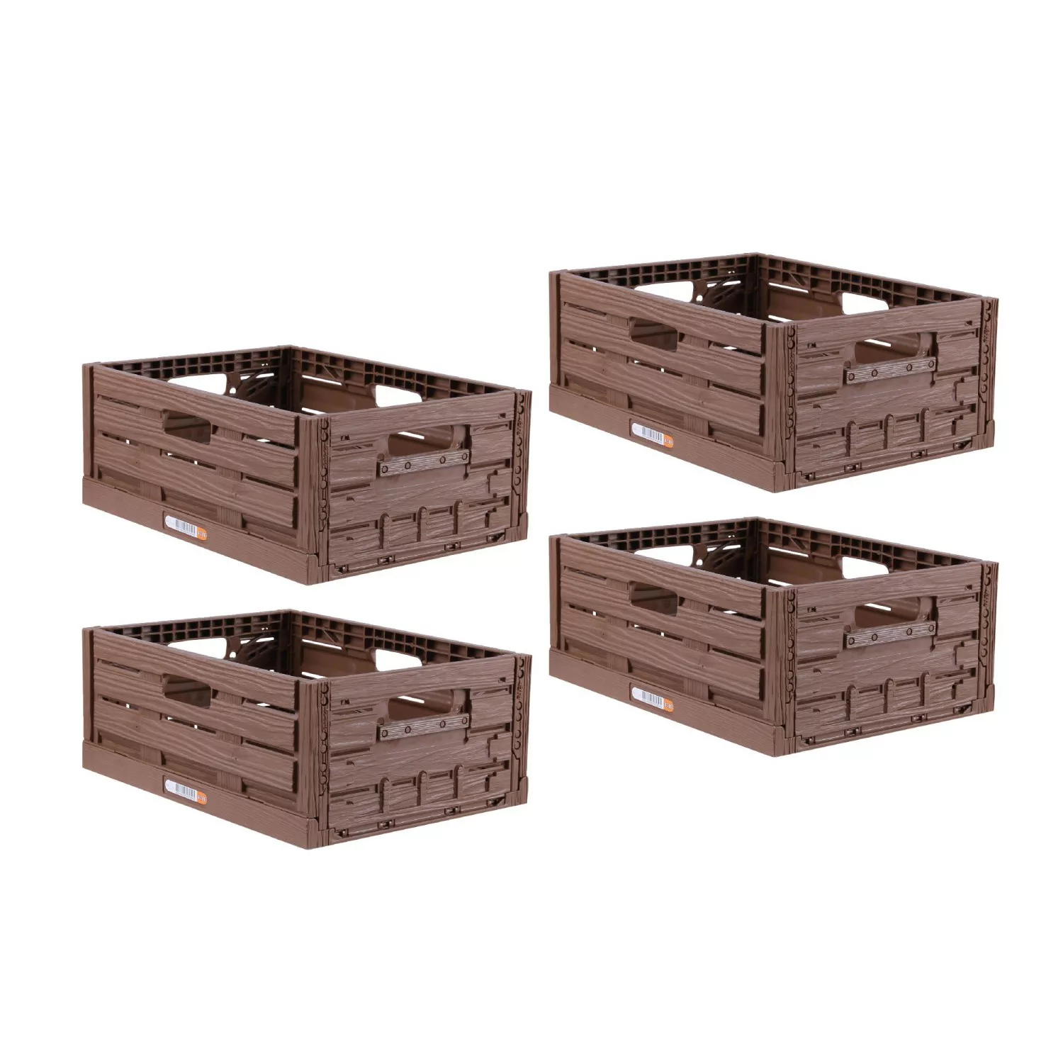 Bestlivings Faltbare Klappbox Holzoptik 40 x 30 cm 4 Stück günstig online kaufen