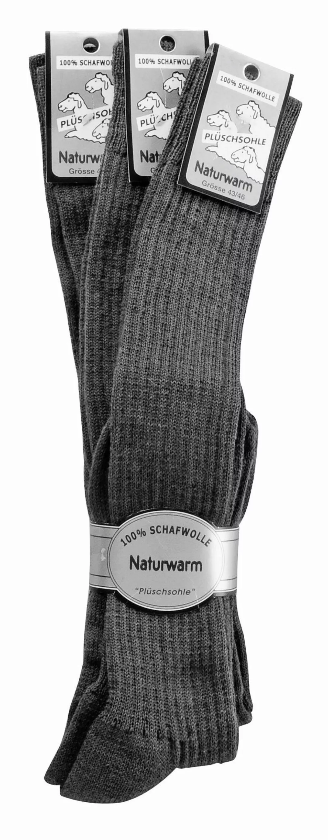 FussFreunde Thermostrümpfe 3 Paar 100% Woll-Kniestrümpfe günstig online kaufen