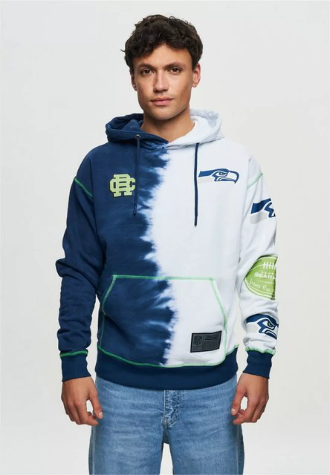 Recovered Kapuzensweatshirt "NFL Seahawks Ink Dye Effect On", für alle Seat günstig online kaufen