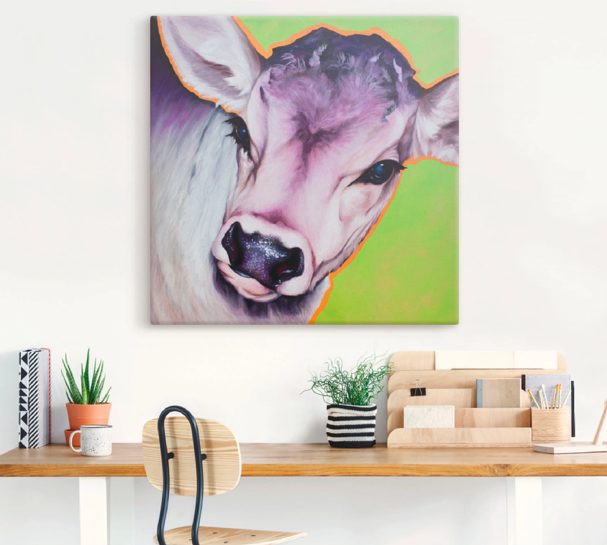 Artland Leinwandbild "Kuh Pretty Betty", Haustiere, (1 St.), auf Keilrahmen günstig online kaufen