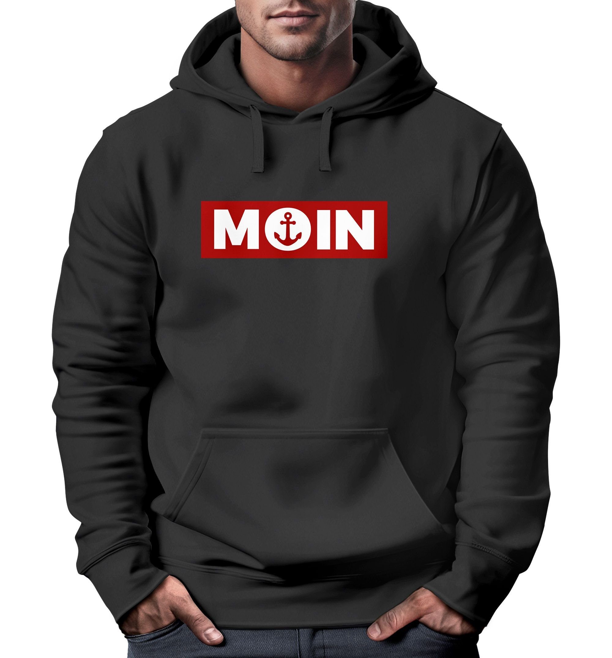 Neverless Hoodie Hoodie Herren Moin norddeutsch günstig online kaufen